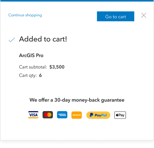 Esri cart flyout base module UI