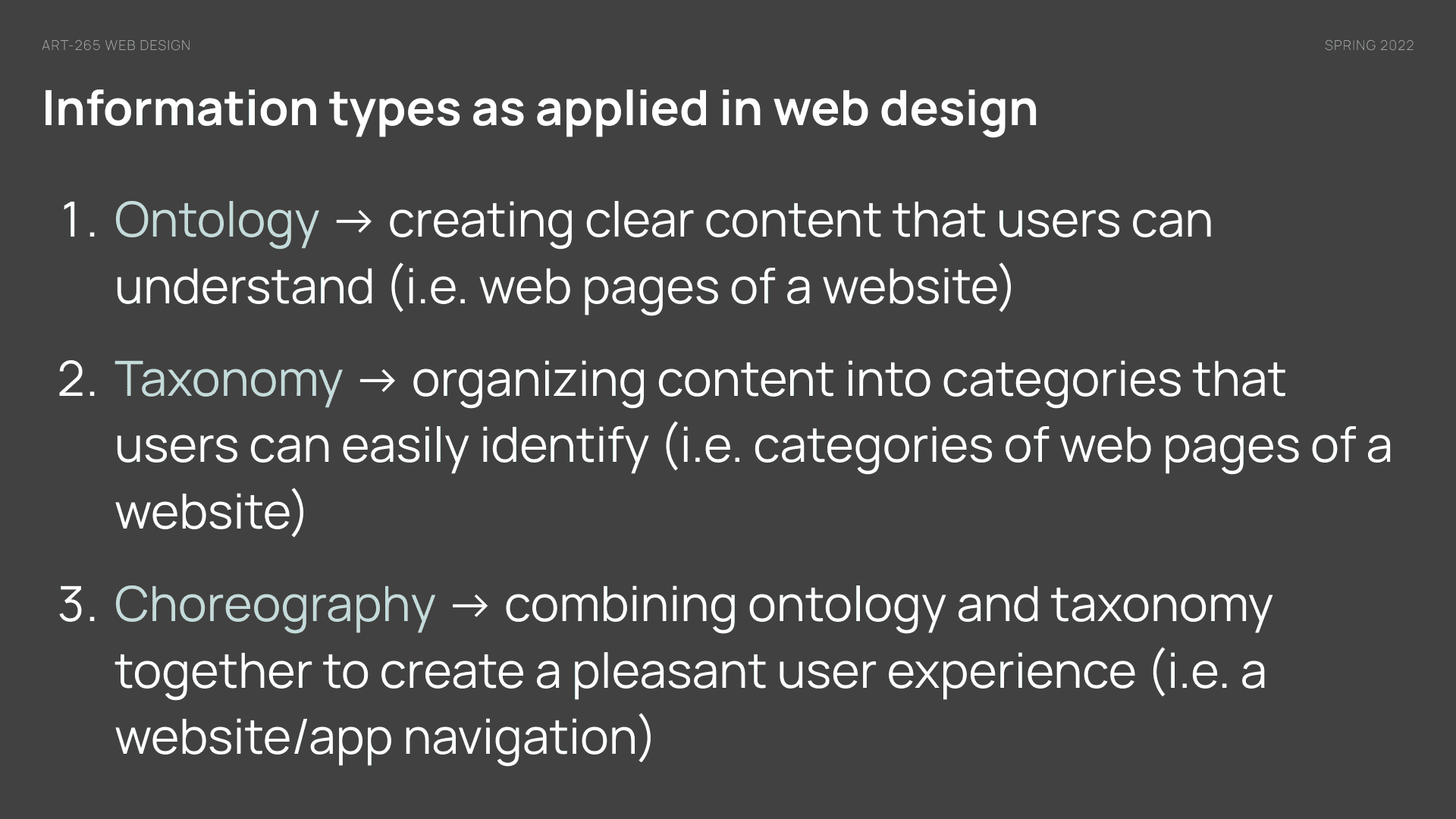 Information architecture types slide