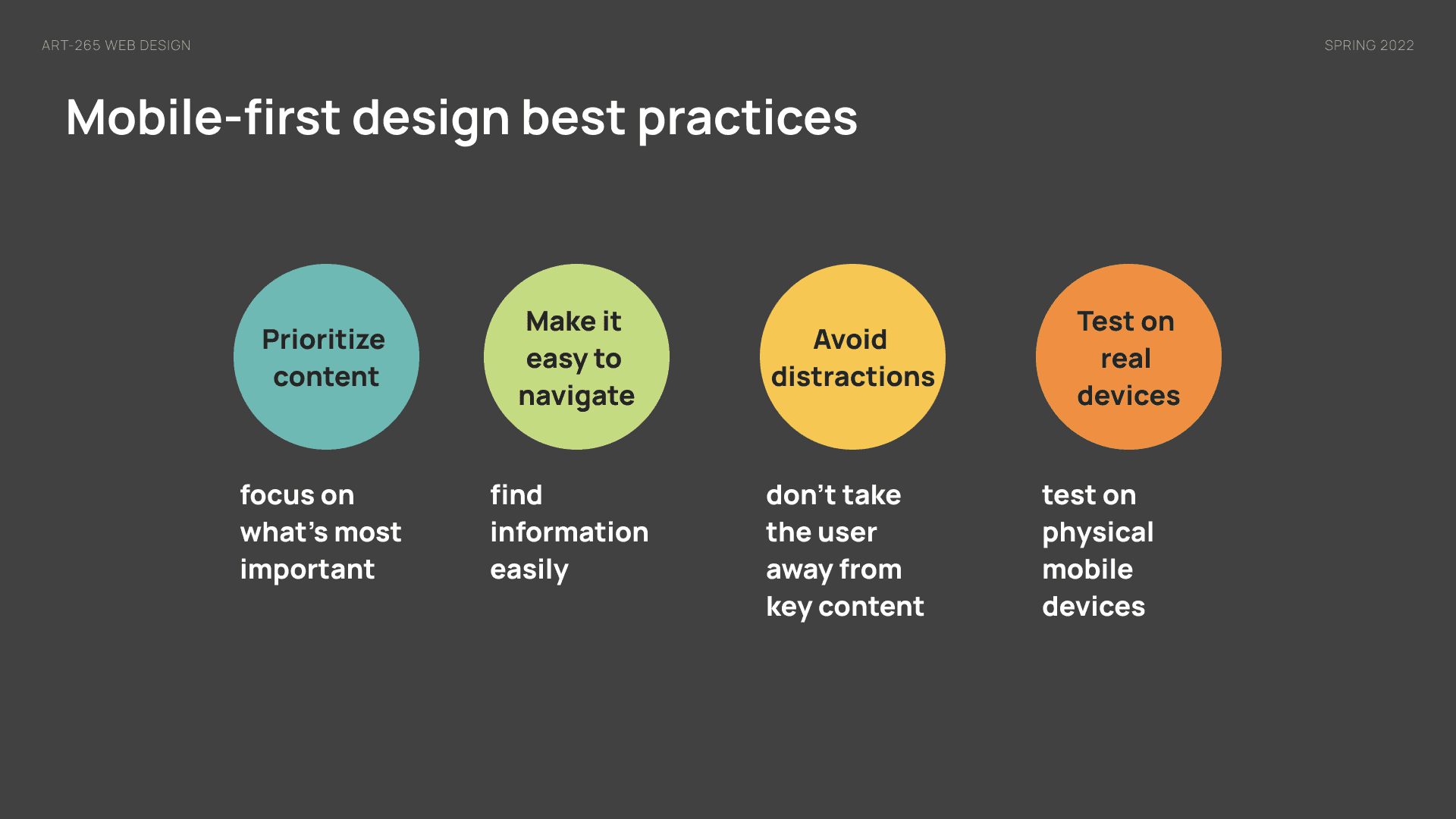 Mobile-first design slide