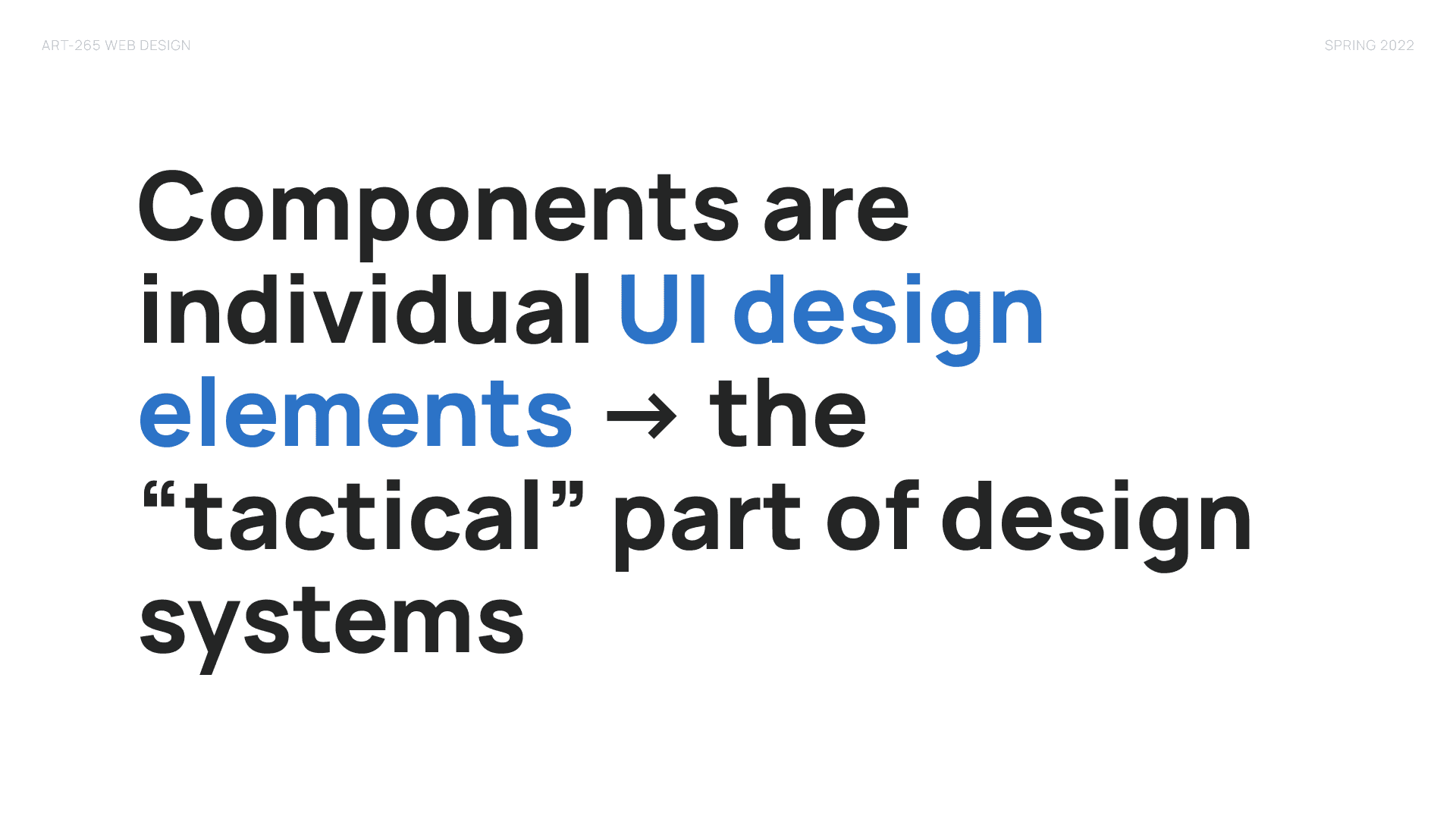 Design systems components slide